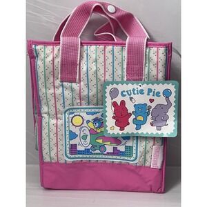 Vintage Baby Insulated Diaper Bag Pink Girl Tote Bottle Retro Teddy Bear  90's